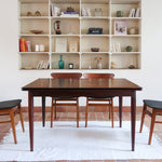 Table à manger scandinave extensible en palissandre, design danois mid-century des années 60, plateau en excellent état.