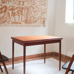 table à rallonges scandinave teck danemark années 60 petit format design nordique