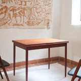 table à rallonges scandinave teck danemark années 60 petit format design nordique