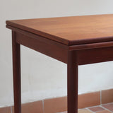 table à rallonges scandinave teck danemark années 60 petit format design nordique