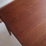 table à rallonges scandinave teck danemark années 60 petit format design nordique