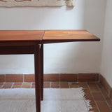 table à rallonges scandinave teck danemark années 60 petit format design nordique