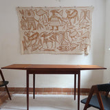 table à rallonges scandinave teck danemark années 60 petit format design nordique