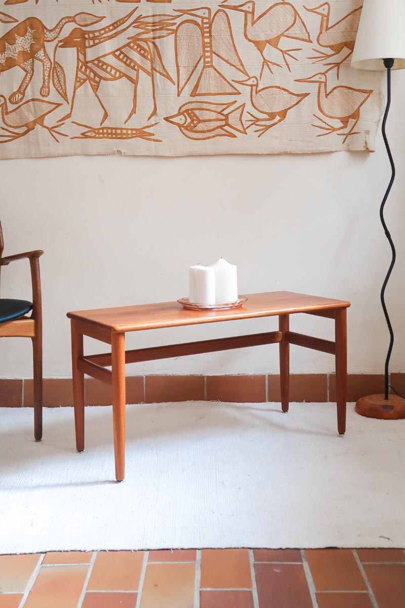 table basse scandinave teck danemark années 60 design hvidt molgaard