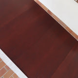 Table à manger ovale Skovby en teck, avec piètement central et deux rallonges intégrées, design danois années 60.