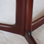 Table à manger ovale Skovby en teck, avec piètement central et deux rallonges intégrées, design danois années 60.