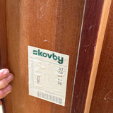 Table à manger ovale Skovby en teck, avec piètement central et deux rallonges intégrées, design danois années 60.