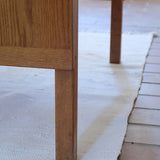 Table à manger scandinave extensible en chêne clair années 60, deux abattants intégrés, jusqu'à 12 couverts, pieds droits