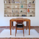 Table à manger scandinave extensible en chêne clair années 60, deux abattants intégrés, jusqu'à 12 couverts, pieds droits