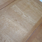 Table à manger scandinave extensible en chêne clair années 60, deux abattants intégrés, jusqu'à 12 couverts, pieds droits