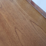 Table à manger scandinave extensible en teck années 60, allonges papillon latérales, pieds fuseau, jusqu'à 10 couverts