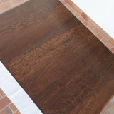 Table de repas Art Déco en chêne, piètement arceau, France, années 30